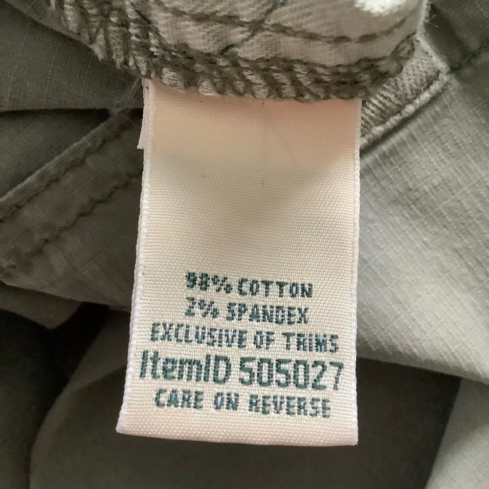 L.L. Bean 505027 Stretch Ripstop Olive Pull On Pants, Size XL Reg - Picture 8 of 9